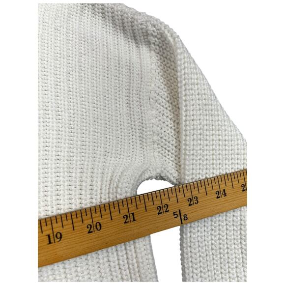 Sincerely Jules Santorini White Cropped Knit Sweater XS - Picture 7 of 7